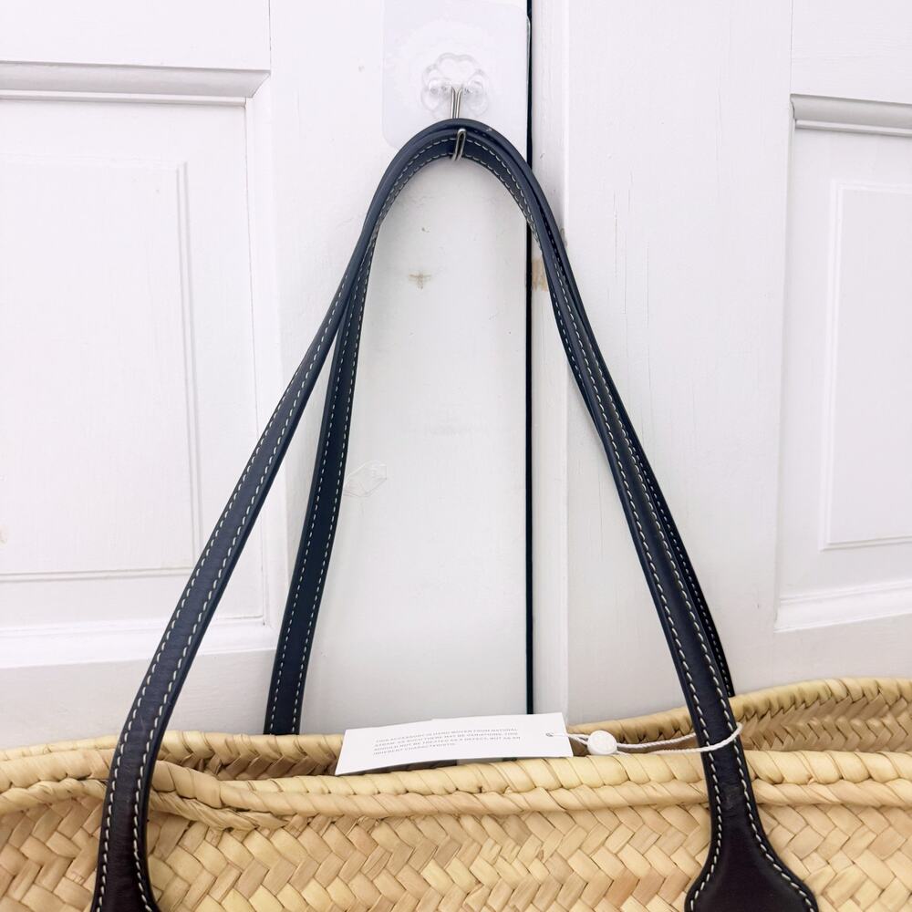 Tory Burch Ella Straw Floral Basket Tote Bag - Picture 8 of 14